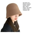 thumbnail image 7 of Mosey Women Winter Bucket Hat Thick Solid Color Soft Sun UV Protection No Brim Deep Windproof Cold Resistant Foldable Hat Lady Cap Outdoor Headwear, 7 of 7