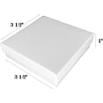 thumbnail image 3 of 888 Display - Pack of 50 Boxes of 3 1/2" x 3 1/2" x 1"H White Swirl Eggshell Finish Cotton Filled Jewelry Boxes, 3 of 3