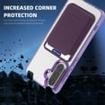 thumbnail image 2 of Dteck for Samsung Galaxy S23 FE with Magnetic Removable Magnetic Card Holder Wallet, With Magnetic Wallet Cards, Shockproof Slim Back Hard Case, Purple, 2 of 6