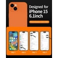 thumbnail image 5 of Compatible with iPhone 15 Case,Upgrade Liquid Silicone,[Enhanced Camera Protection][Scratch-resistant soft microfiber lining] Slim Cover Phone Cases (Orange), 5 of 12
