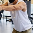 thumbnail image 4 of Byworldtasic Mens Sleeveless Tank Tops Workout Cut Off Shirt Athletic Muscle Gym T Shirts, 4 of 6