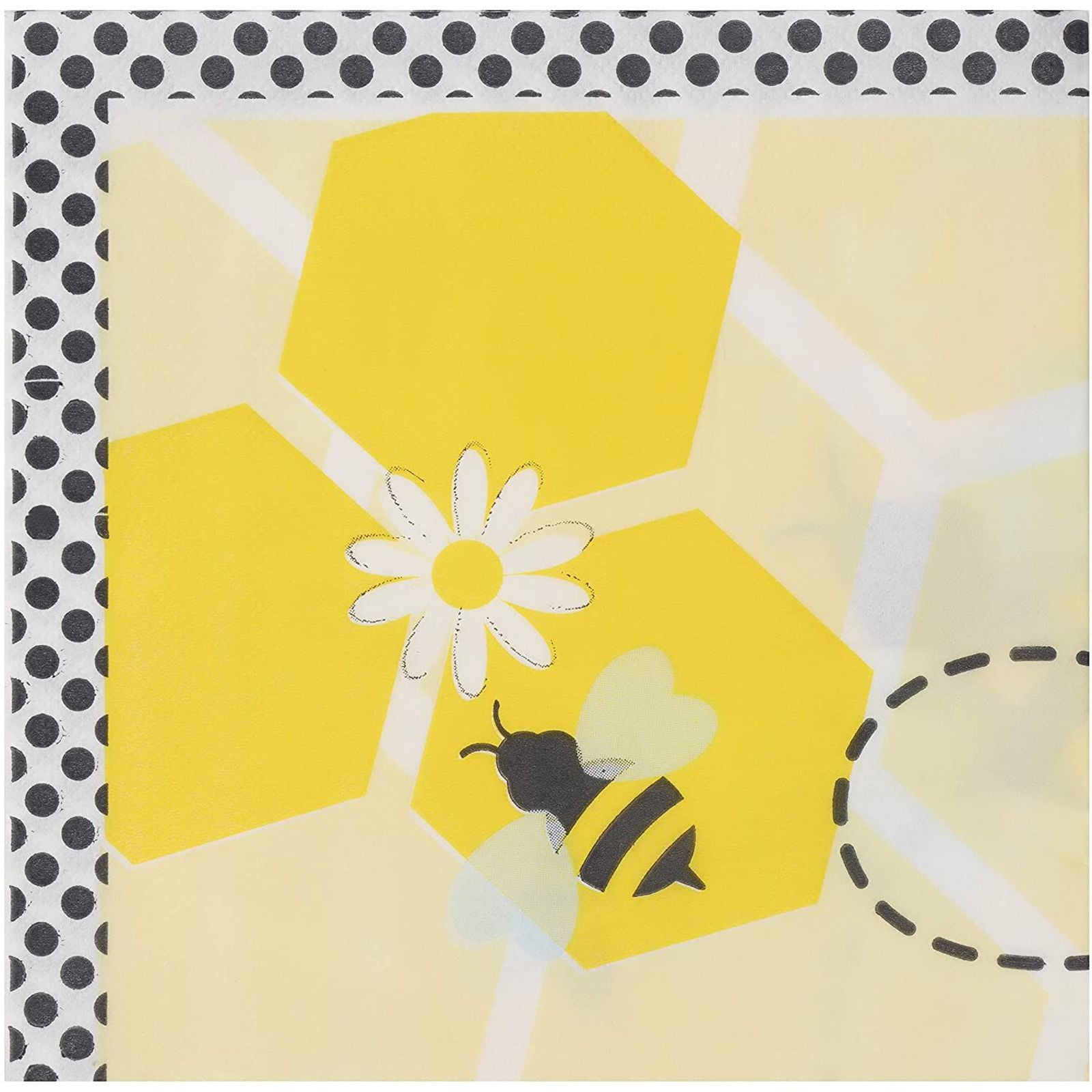 150 Pack Honey Bumble Bee Paper Napkins for Girls Boys Baby Shower Party Supplies, Disposable Luncheon Napkin for Kids Birthday, 6.5 in