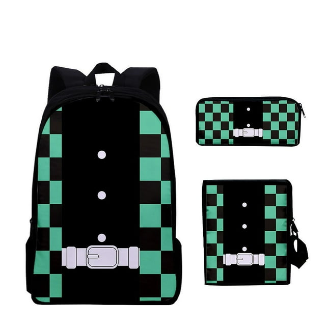 Set de mochilas Demons Slayers Kamados Tanjirous Anime School