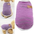 thumbnail image 2 of YUEHAO Pet Vest for Dogs, Dog Striped Shirts Pet Striped Shirts Puppy Striped Apparel Dog Clothes Colorful Pet T Shirts Pet Vest with 6 Colors Dog Vest for Small Medium Large Dogs (Purple, L), 2 of 8