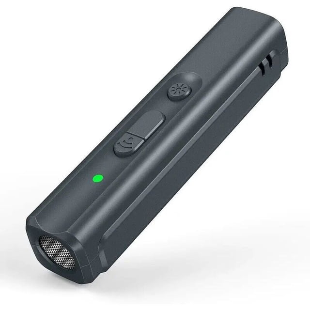 Rechargeable Ultrasonic Dog Repeller with LED Light, Anti-Barking Device with Strap, Compatible with Pets