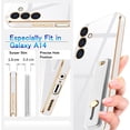 thumbnail image 3 of Compatible with Samsung Galaxy S23 5G Case Cell Phone Cases with Grip Finger Hand Phone Holder Tablet Phone Strap Shockproof Protective Bumper Case-White, 3 of 15