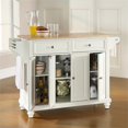 thumbnail image 5 of Crosley Furniture Cambridge Natural Wood Top Kitchen Island in White, 5 of 9