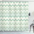 thumbnail image 1 of Ambesonne Aqua Shower Curtain, Blurry Abstract Zig Zag, 69"Wx70"L, Petrol Blue Turquoise, 1 of 3