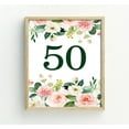 thumbnail image 4 of Darling Souvenir Double Sided Print Rose Floral Table Numbers Wedding Reception Invitation Table Cards-4" x 6" (1 to 12), 4 of 4