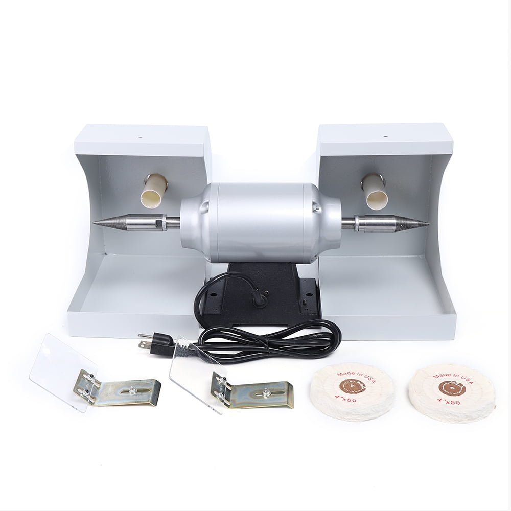 Miumaeov Polish Machine Desktop Grinder Vacuum Pipe Gem Jade Tabletop Saw Machine Bench Lathe Table Saw Grinding Cutting Machine Multi-Functional Electric Grinding Table Saw