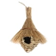 thumbnail image 2 of Hand Woven Straw Bird House Natural Hanging Nest for Outdoor Garden Decor Hummingbird Shelter Rustic Home Accent, 2 of 6
