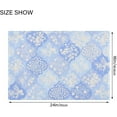 thumbnail image 3 of Coolnut Moroccan Geometric Flowers Bathroom Rug Rectangular Bath Mat Non Slip Bath Rugs Absorbent Shaggy Bathmats for Sink Shower 16" x 24" Home Decor, 3 of 7