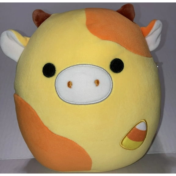 Squish The Candy Corn Cow Halloween Plush - 8"