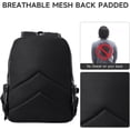 thumbnail image 4 of MOYYI Waterproof Faux Leather Laptop Backpack for Men, Fits 15.6-Inch Laptop, Black, 4 of 9