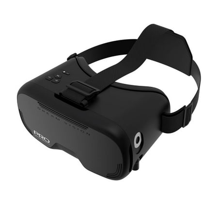 Tzumi Dream Vision PRO VR Virtual Reality Headset, Built-In Control Pad & Retractable Ear Buds with Microphone, Fits All Phones Up To 6-Inch, 360 Video Capability (Black) (Refurbished)
