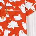 thumbnail image 6 of Tisuna Halloween Womens Pajamas Set Pumpkin Ghost Print Short Sleeve Button Down Tops And Shorts Sleepwear Pjs Sets Cute 2 Pieces Housewear S-XXL, 6 of 9