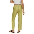 thumbnail image 2 of Hat and Beyond Women's Classic Slim-Fit Linen Pants with Waist Band, 2 of 6