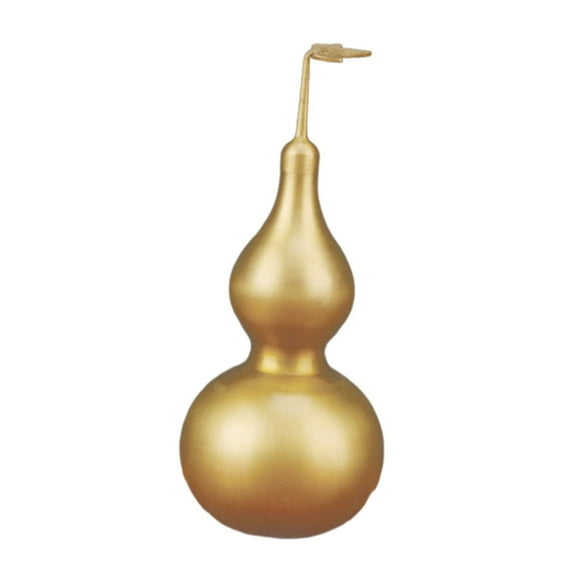 bedienty Hulu Calabash Figurine Table Centerpiece Chinese Year Gourd New Statue Bagua Golden Height 15cm