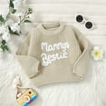 thumbnail image 4 of CAIVO Toddler Baby Boys Girls Knit Crewneck Letter Sweater Kids Pullover Sweater Shirt Winter Warm Coat Breathable Child Daily Wear, 4 of 9