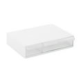 thumbnail image 1 of Organizador de cajones oculto debajo del escritorio, bandeja de almacenamiento, contenedor, caja para guardar objetos pequeños, estuche de escritorio claro doble, 1 of 3
