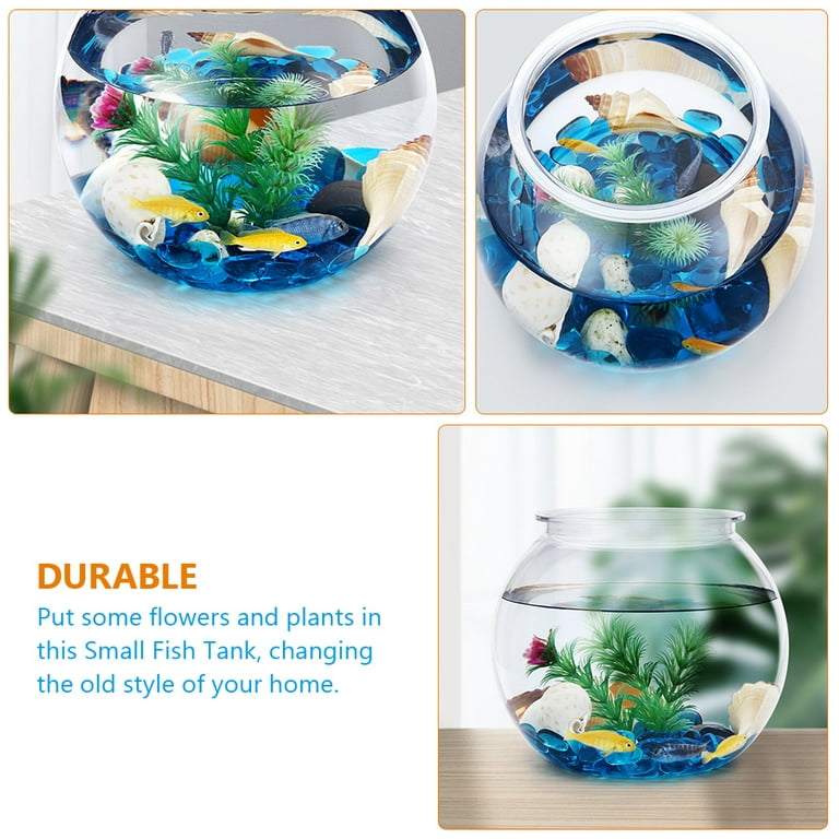 Fish Tank Plastic Plastic Fish Bowl Durable Transparent For Shelf For Desk  For