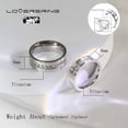 thumbnail image 3 of Two Rings Wedding Ring Sets His And Hers Couples Women Diamond Cz Man Titanium Wedding Bands, 3 of 7
