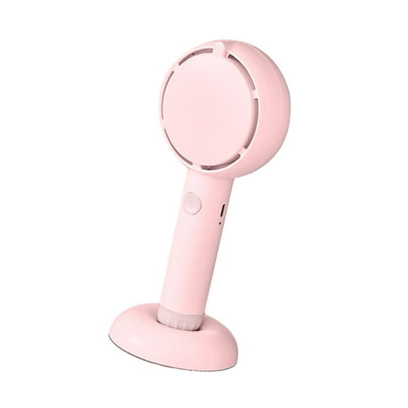 jicheng Desk Fan LED Makeup Light Hidden Fan Cooling Fan for Car Home Bedroom Pink