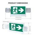 thumbnail image 2 of Qllite Running Man Exit Sign LED Emergency Light with Battery Backup, ULC Certified, Adjustable Dual-Head Emergency Lighting Fixtures Commercial Use, 120V-347V AC Running Man Right Arrow, Double Side, 2 of 6