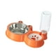 thumbnail image 5 of Comedero para perros y gatos, juego de cuencos de agua y comida para mascotas, suministros para animales pequeños, plato bebedero, dispensador de agua Naranja, 5 of 8