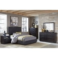 thumbnail image 2 of Bedroom Furniture 1pc: Charcoal Finish Nightstand with 2 Drawers & USB Power, Stylish Design, 2 of 7