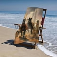 thumbnail image 4 of PHYHOO Animal Horse Microfiber Beach Towel, Pattern Large Oversized Beach Towel Lightweight Quick Dry Soft Absorbent Bath Towel, Sand Free Towel for Swimming Travel Sports 30x60in, 4 of 8