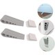 thumbnail image 4 of Paquete de 2 topes de puerta de goma con forma de cuña, topes de puerta, protectores de pared para piso y parte inferior de la puerta con soporte autoadhesivo blanco, 5" x 1-9/16" x 1-5/16" (gris), 4 of 4