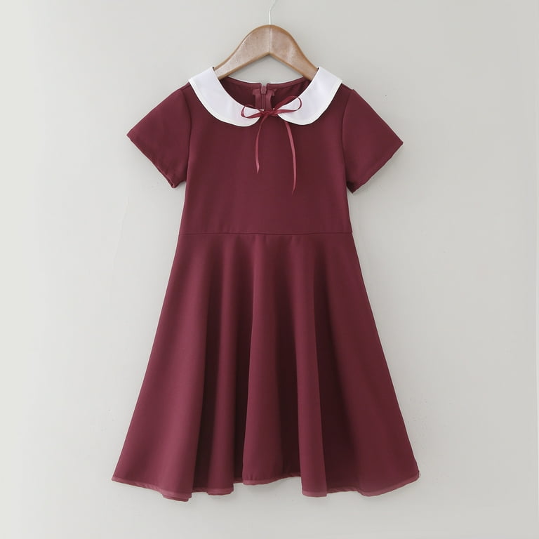 red polo uniform dress Pleated Piqu Polo Dress 095 - Red / Youth