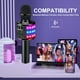 thumbnail image 4 of BONAOK Micrófono de karaoke inalámbrico Bluetooth con luces LED, micrófono portátil 4 en 1 con altavoz, reproductor de karaoke, canto, juguetes de fiesta en casa, regalo de cumpleaños para niños, adul, 4 of 5
