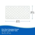 thumbnail image 6 of Kenney® Inside the Shower Vinyl Bath Mat with Suction Cups and Large Drain Holes, 27" L x 14.5" W , Clear, 6 of 6