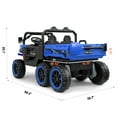 thumbnail image 6 of BKIRNP 24V 2 Seater Kids Ride on Car Truck,Ride on UTV W/,24 Volt Ride on Toys W/ Dump Bed/Shovel, LED Light, Music, Remote Control,6 Wheels Ride On Toys for Boys Girls Blue, 6 of 7