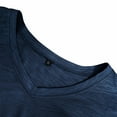 thumbnail image 6 of Horkkom Mens T-Shirts Cotton V Neck Solid Color Short Sleeve Shirts Summer Comfy Casual Shirts XXXL, 6 of 9