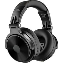 Bluetooth Over Ear Headphones, 110 Hrs Wireless/Wired Stereo Sound Foldable Headsets with Deep Bass 50mm Neodymium Drivers for PC/Computer/Podcast-, Black