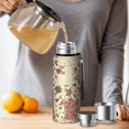 thumbnail image 4 of 20 Oz Pioneer Flower Coffee Tumbler Double Wall Insulated Stainless Steel Water Bottle | Metal Reusable Thermoses Flask with Cup Cap | Leak & Sweat Proof with Anti-Dust Lid, 4 of 7