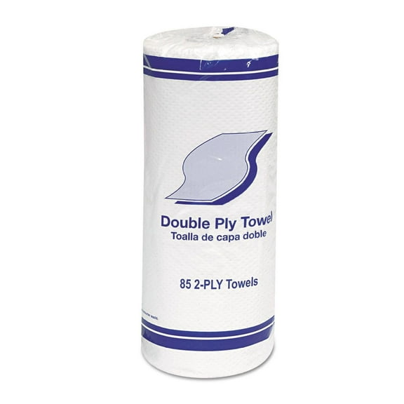 Kitchen Roll Towels, 2-Ply, 11 x 7.8, White, 85/Roll, 30 Rolls/Carton