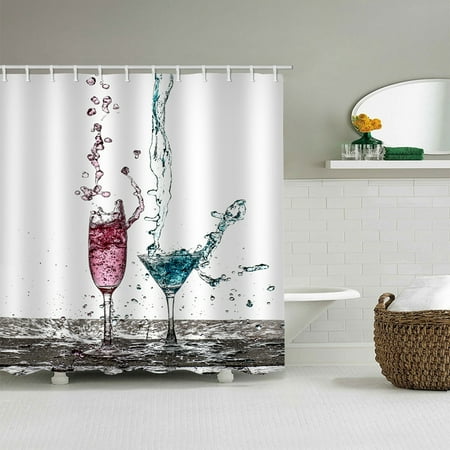 Shower Curtain Waterproof Polyester Fabric Bath Curtains 12