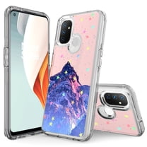 OnePlus Nord N10 5G Phone Case, Rosebono Hybrid Bling Glitter Sparkle Epoxy Graphic Colorful Silicone Skin Cover Armor Case for OnePlus Nord N10 5G (Mountain)