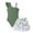 AB86 Army Green, variant on Bainana Girls Swimsuit Kids 2 Pieces Tankini Swimwear Floral Print One Shoulder Rash Guard And Ruffled Skirts Beach Wear For And Youths 9-10 Years Army Green