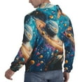 thumbnail image 6 of Rateoe Colorful Planet Universe Pattern Mens Hoodie, Pullover Hooded Sweatshirt, Kangaroo Pocket Hoodie Ideal for Daily Wear, Travel and Home-3X-Large, 6 of 7