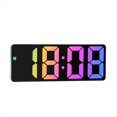 thumbnail image 1 of Reloj Electrónico LED de Caracteres Grandes, Despertador de Mesita de Noche, Reloj de Pantalla Grande Colorido, Color Negro, 1 of 5