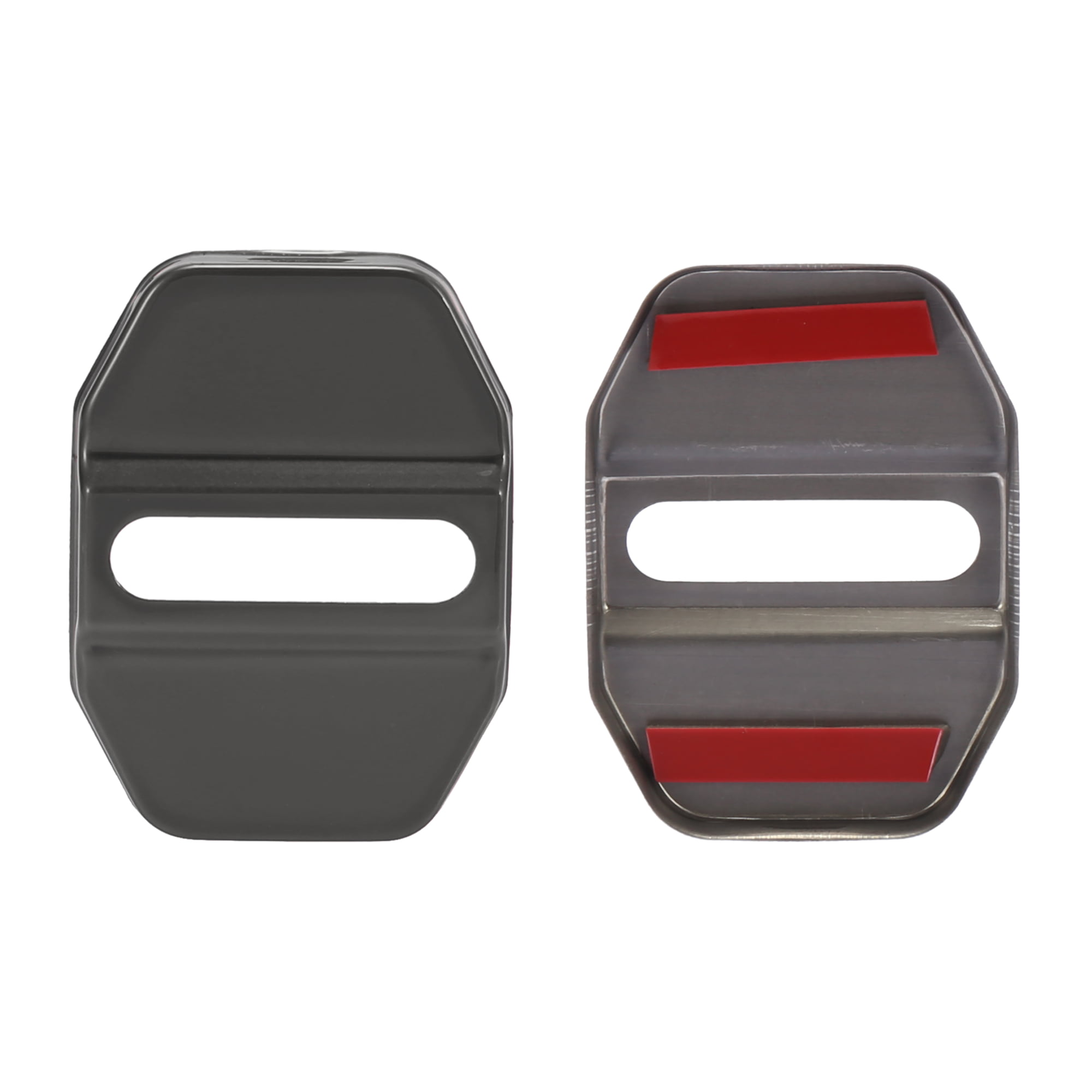 X AUTOHAUX 4pcs Car Door Lock Latches Cover Caps Protector Replacement Stainless Steel for Mercedes-Benz Titanium Tone 