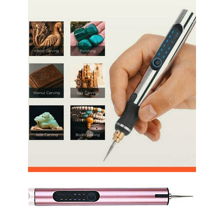  Engraving Pen with LED Light,USB Rechargeable Engraver