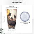 thumbnail image 4 of Fuzoiu Clear Sky Cute Sunflower Panda Print 20oz Tumbler, Stainless Steel Vacuum Insulated Car Cup, Insulated Coffee Mug,Travel Mug with Lid,Thermal Cup for Outdoor-Straw Three-piece Set, 4 of 8