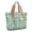 Green and White Checkered Pattern, variant on Purple and White Checkered Pattern Large Tote Bag for Women, Polyester Roomy Travel Tote with Pockets and Zipper, Foldable Gifts Ideas for Women Men