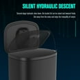 thumbnail image 5 of Miniyam 13 Gallon 50L Trash Can, Stainless Steel Foot Pedal Operated Soft Close Trash Can with 30 Garbage Bags for Kitchen, Office, Black, 5 of 7